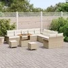 Sodo Sofų Rinkinys su pagalve 13 pcs Bežinė ir kreminė
