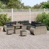 Lauko baldų komplektas Sodo Sofų Rinkinys 13 pcs Pilka poliratanas