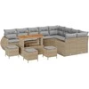 Sodo Sofų Rinkinys 13 pcs Bežinė ir šviesiai pilka Poli ratanas