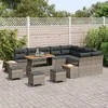 Lauko baldų komplektas Sodo Sofų Rinkinys 13 pcs Pilka poliratanas