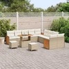 Sodo Sofų Rinkinys su pagalve 13 pcs Bežinė ir kreminė