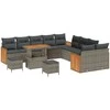Sodo Sofų Rinkinys su pagalve 13 pcs Pilka