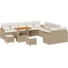 Sofa Sodo Sofų Rinkinys su pagalve 13 pcs Smėlio poliratanas