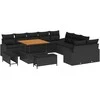 Sodo Sofų Rinkinys 13 vnt. 12-Vietų skaičius Juoda