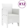 Sodo valgomojo komplektas 13 pcs Balta Polt ratanas