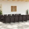 Sodo valgomojo komplektas 13 vnt. Ruda Polt ratanas