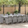 Sodo valgomojo komplektas 13 vnt. Šviesiai pilka Poli ratanas