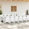 Sodo valgomojo komplektas 13 pcs Balta Polt ratanas