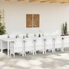 Sodo valgomojo komplektas 13 pcs Balta Polt ratanas