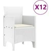 Sodo valgomojo komplektas 13 pcs Balta Polt ratanas