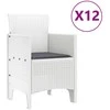 Sodo valgomojo komplektas 13 pcs Balta Polt ratanas