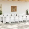 Sodo valgomojo komplektas 13 pcs Balta Polt ratanas