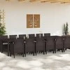 Sodo valgomojo komplektas 13 vnt. Ruda Polt ratanas