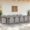 Lauko baldų komplektas Sodo valgomojo komplektas Šviesiai pilkas ir Antracitas