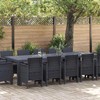Sodo valgomojo komplektas 13 vnt. Antracitas Plastmasė