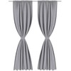 130376 2 pcs Pilkas Slot-Headed Blackout Curtains 135 x 245 cm