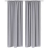 130376 2 pcs Pilkas Slot-Headed Blackout Curtains 135 x 245 cm