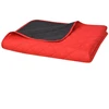 131554 Double-sided Quilted Bedspread Raudona and Juodas 230x260 cm