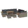 Sodo Sofų Rinkinys su pagalve 14 pcs Pilka