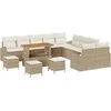 Sodo Sofų Rinkinys su pagalve 14 pcs Bežinė ir kreminė