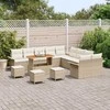 Sodo Sofų Rinkinys su pagalve 14 pcs Bežinė ir kreminė