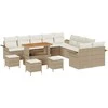 Sodo Sofų Rinkinys su pagalve 14 pcs Bežinė ir kreminė