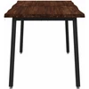140 x 80 x 75 cm Kietos akacijos mediena Tamsiai ruda ir juoda