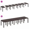 Sodo valgomojo komplektas su pagalvėmis 15 pcs Ruda PP
