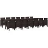 Sodo valgomojo komplektas su pagalvėmis 15 pcs Ruda PP