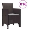 Sodo valgomojo komplektas su pagalvėmis 17 pcs Ruda PP