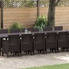 Sodo valgomojo komplektas su pagalvėmis 17 pcs Ruda PP