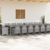 Sodo valgomojo komplektas su pagalvėmis 17 vnt. Šviesiai pilka