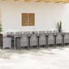 Sodo valgomojo komplektas su pagalvėmis 17 vnt. Šviesiai pilka