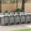 Sodo valgomojo komplektas su pagalvėmis 17 vnt. Šviesiai pilka