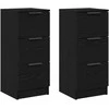 Kabalas 2 pcs Juodas ąžuolas 30 x 30 x 70 cm Apdirbta mediena
