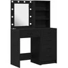 Makiažo stalas 2 pcs Juoda 50 x 41 x 135 cm Apdirbta mediena