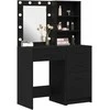 Makiažo stalas 2 pcs Juoda 50 x 41 x 135 cm Apdirbta mediena