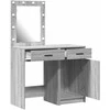Makiažo stalas 2 pcs Pilka 50 x 41 x 135 cm Apdirbta mediena