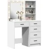 Makiažo stalas 2 pcs Balta 50 x 41 x 135 cm Apdirbta mediena