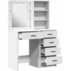Makiažo stalas 2 pcs Balta 50 x 41 x 135 cm Apdirbta mediena