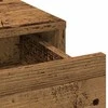 Makiažo stalas su stalčių 2 pcs Ruda Apdirbta mediena