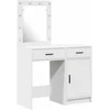 Makiažo stalas 2 pcs Balta 50 x 41 x 135 cm Apdirbta mediena