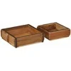 Padėklas 2 pcs Ruda 29 x 31 x 10 cm Kietas atkurtas medis