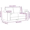 Sofa 2 pcs Kreminė 219 x 80 x 82 cm audinys