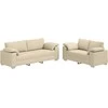 Sofa 2 pcs Kreminė 219 x 80 x 82 cm audinys