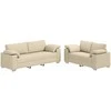 Sofa 2 pcs Kreminė 219 x 80 x 82 cm audinys
