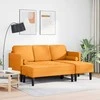 Sofa Sofos komplektas su pagalve 2 pcs Tamsiai geltona Poliesteris