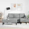 Sofa Sofos komplektas su pagalve 2 pcs Šviesiai pilka Poliesteris