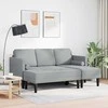 Sofa Sofos komplektas su pagalve 2 pcs Šviesiai pilka Poliesteris