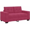 Sofa 2 pcs Vyno raudona 221 x 80 x 80 cm Aksomas
